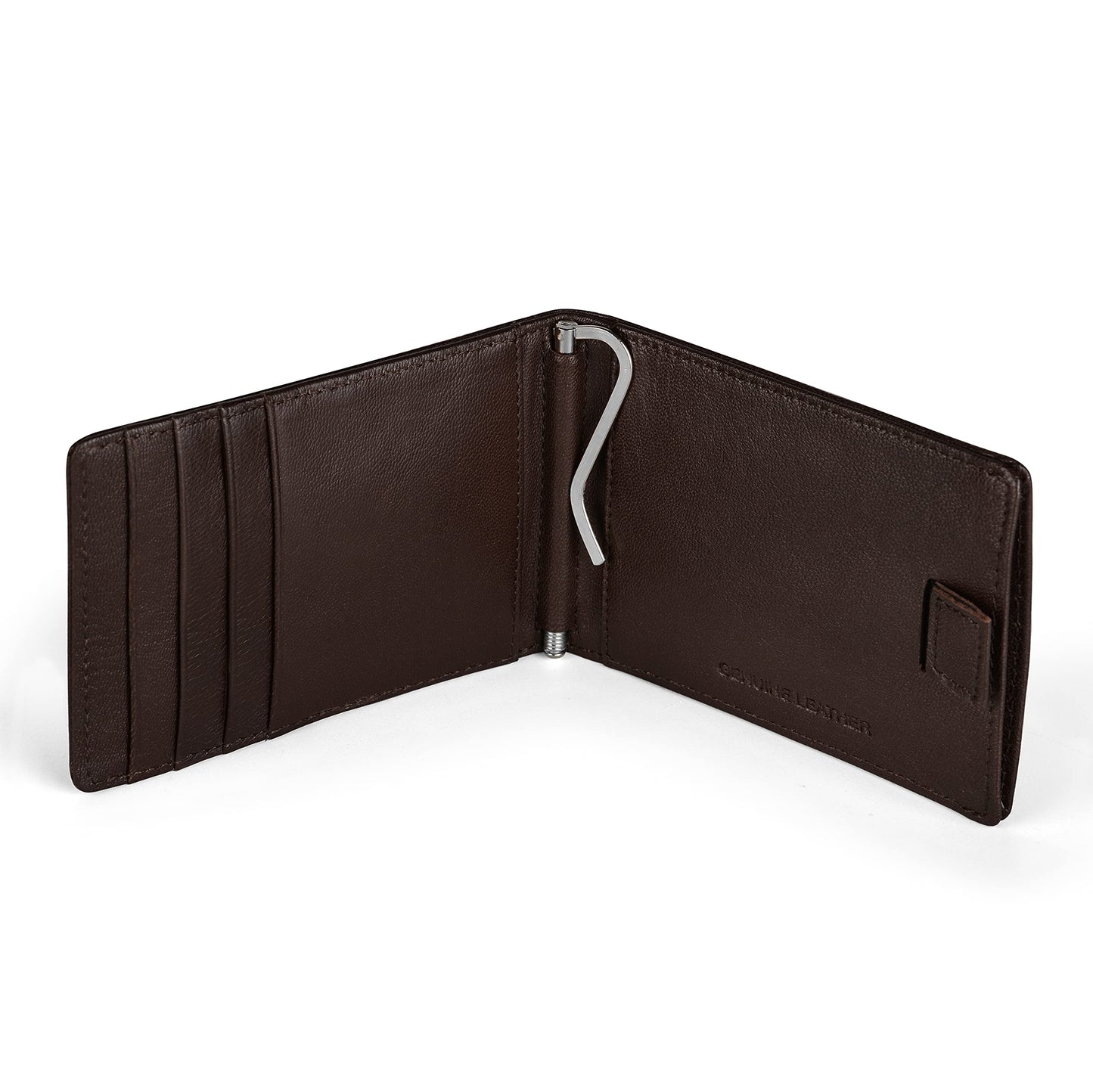 evalgo® Men’s Money Clip Wallet with Card Holders - Genuine Leather, Slim and Minimalist Design