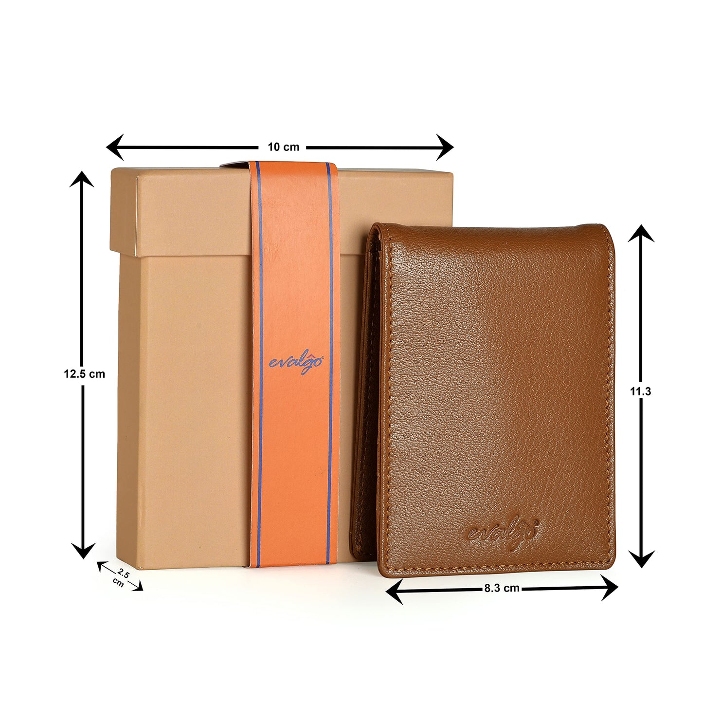 evalgo® Men’s Money Clip Wallet with Card Holders - Genuine Leather, Slim and Minimalist Design