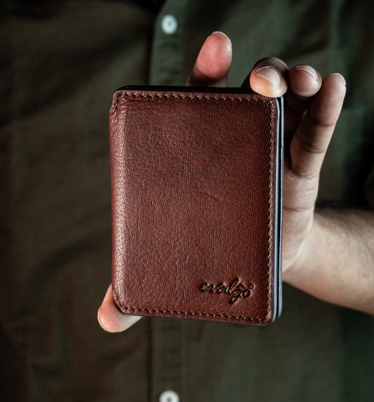 The evalgo® Snap — Slim Magnetic Top-Grain Leather Wallet - evalgo®