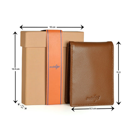 evalgo® Men’s Money Clip Wallet with Card Holders - Genuine Soft Leather, Slim and Minimalist Design - evalgo®