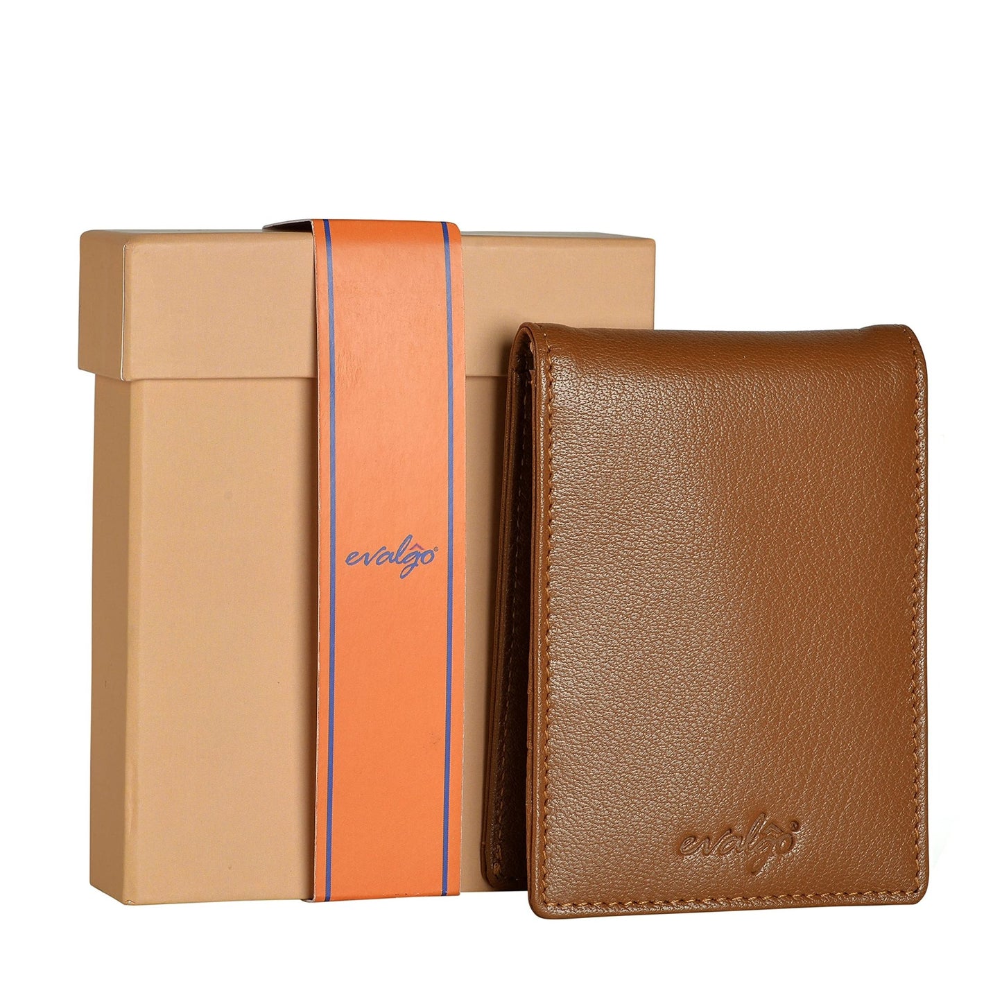 evalgo® Men’s Money Clip Wallet with Card Holders - Genuine Soft Leather, Slim and Minimalist Design - evalgo®