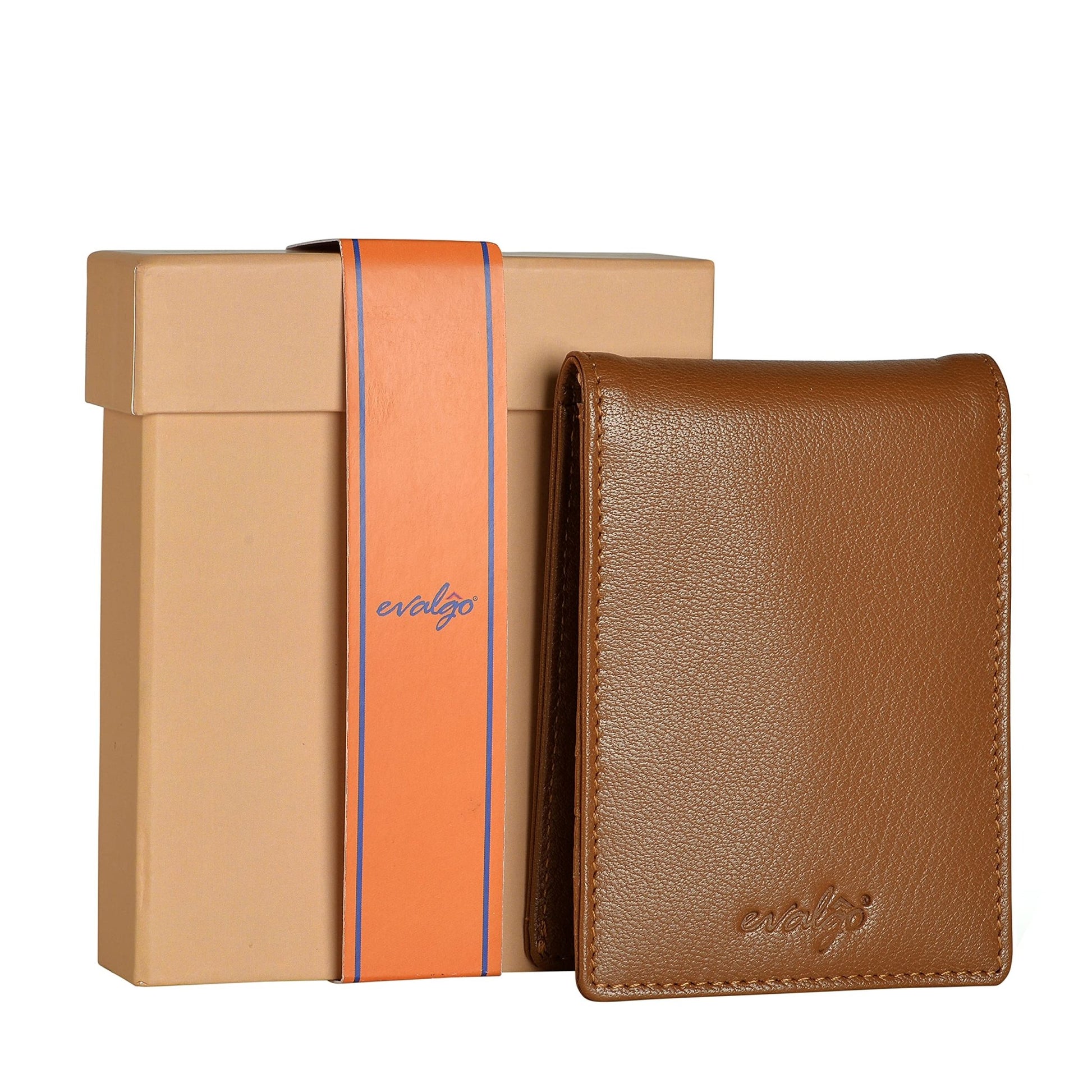 evalgo® Men’s Money Clip Wallet with Card Holders - Genuine Soft Leather, Slim and Minimalist Design - evalgo®