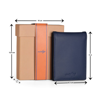 evalgo® Men’s Money Clip Wallet with Card Holders - Genuine Soft Leather, Slim and Minimalist Design - evalgo®