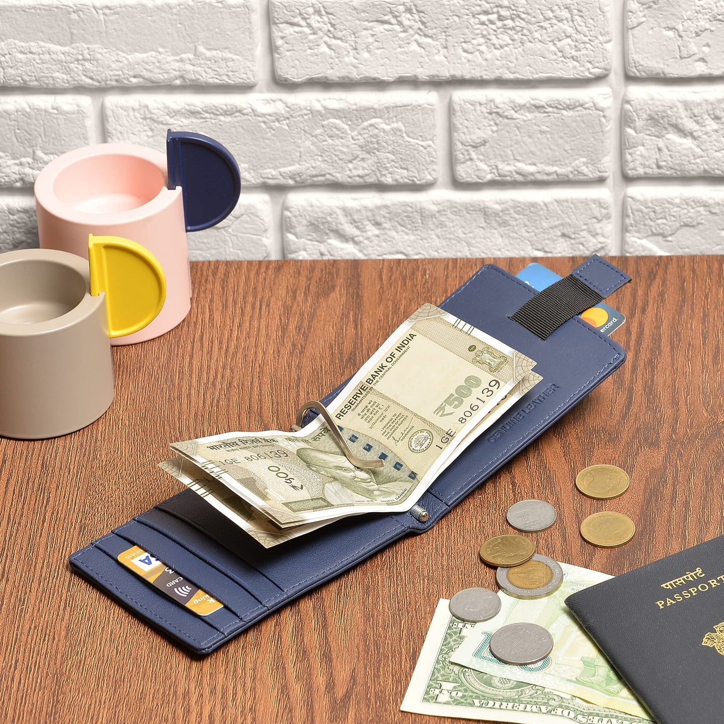 evalgo® Men’s Money Clip Wallet with Card Holders - Genuine Soft Leather, Slim and Minimalist Design - evalgo®