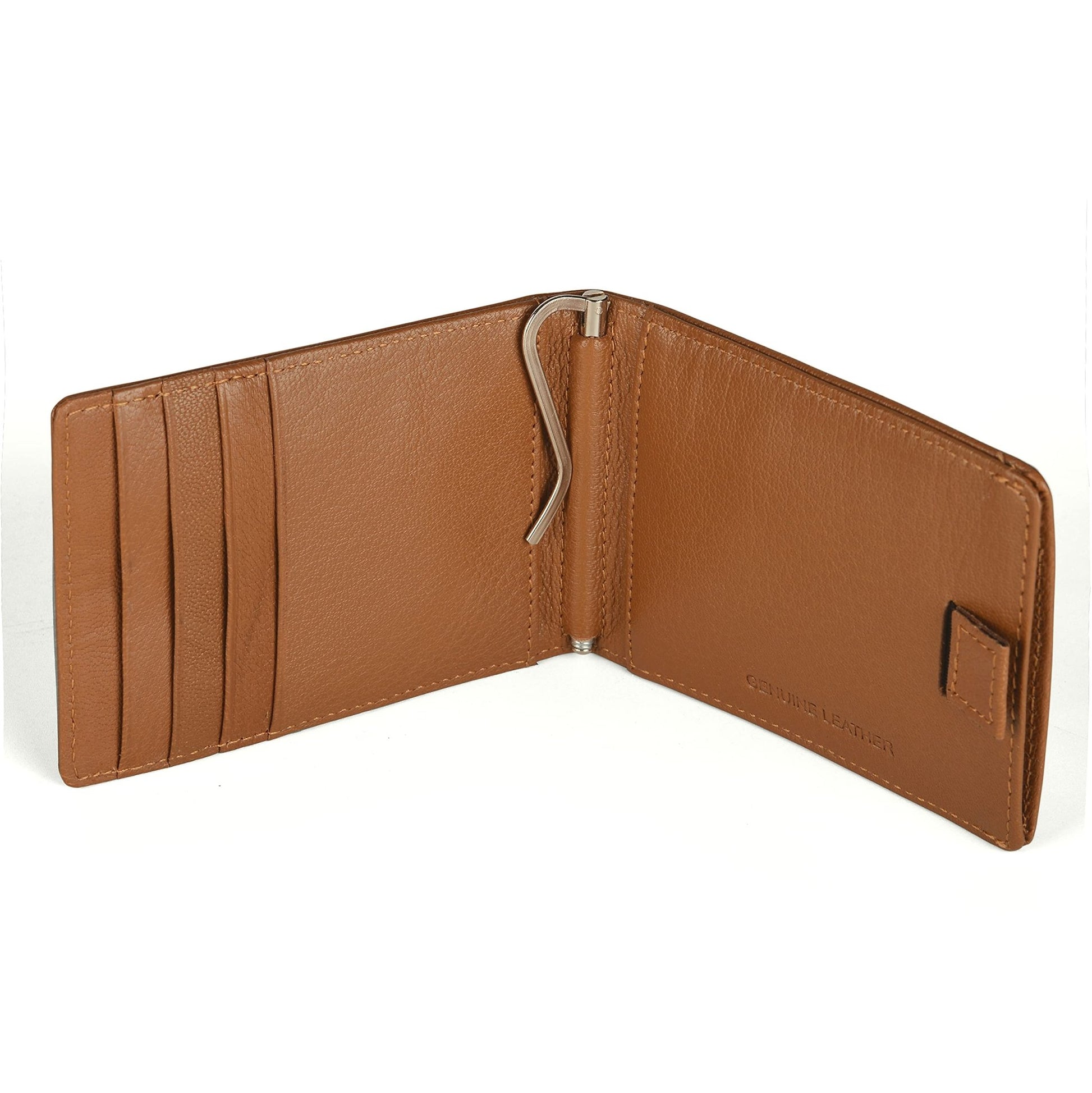 evalgo® Men’s Money Clip Wallet with Card Holders - Genuine Soft Leather, Slim and Minimalist Design - evalgo®