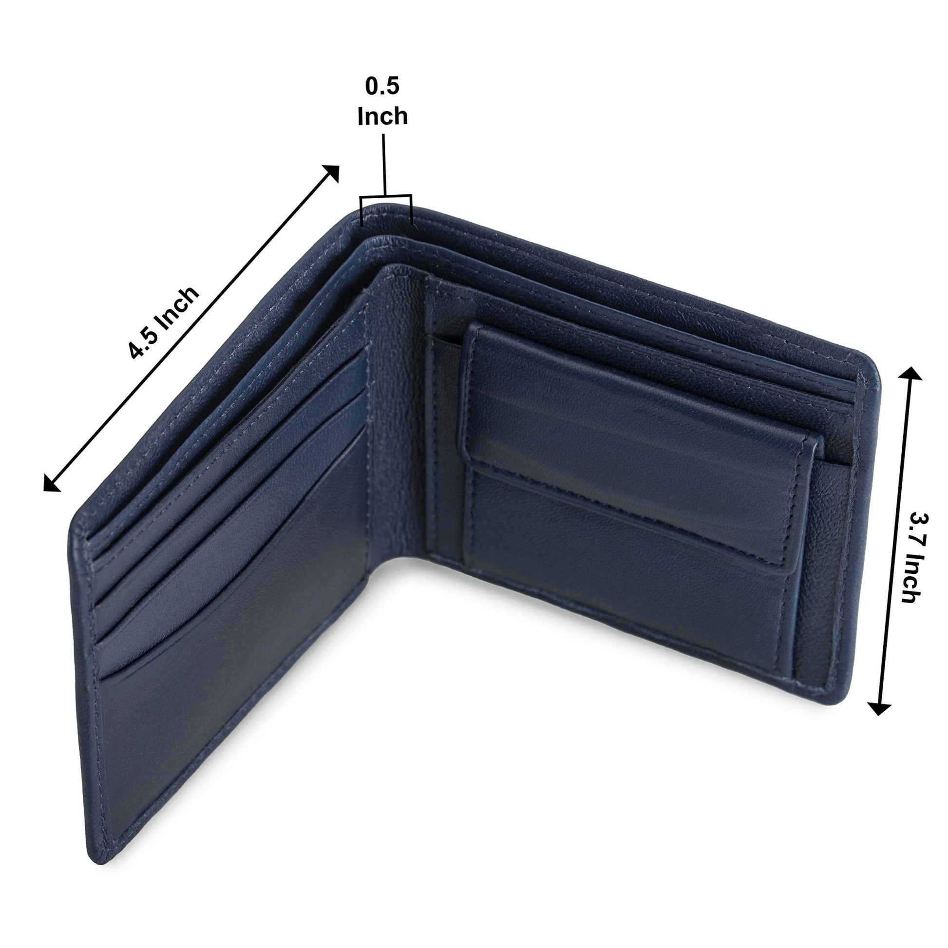 evalgo® Men's Wallet, Genuine Leather Premium Soft Quality with Card Holders and Coin Pocket - evalgo®