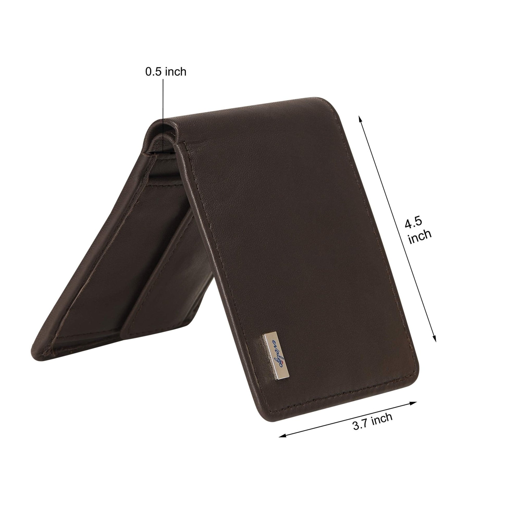 evalgo® Men's Wallet, Genuine Leather Premium Soft Quality with Card Holders and Coin Pocket - evalgo®