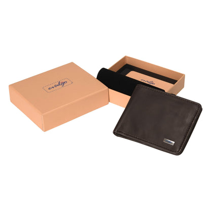 evalgo® Men's Wallet, Genuine Leather Premium Soft Quality with Card Holders and Coin Pocket - evalgo®