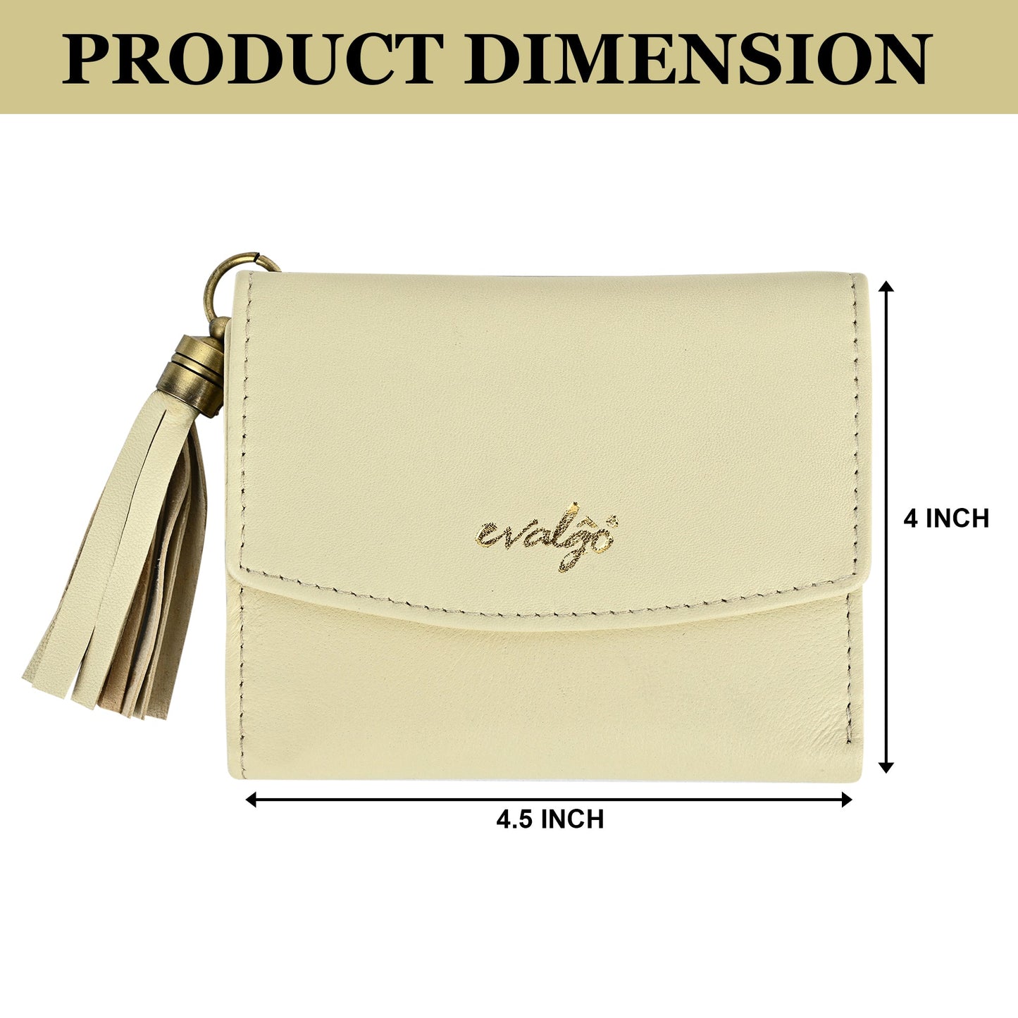 evalgo® Women's Wallet - Genuine Leather Premium Soft Quality, Slim and Minimalist Design - evalgo®