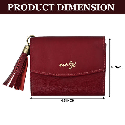 evalgo® Women's Wallet - Genuine Leather Premium Soft Quality, Slim and Minimalist Design - evalgo®