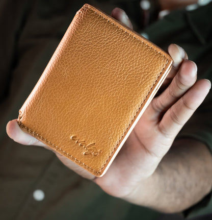 The evalgo® Snap — Slim Magnetic Top-Grain Leather Wallet - evalgo®