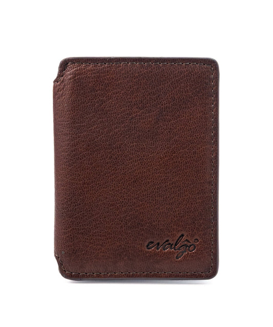 The evalgo® Snap — Slim Magnetic Top-Grain Leather Wallet - evalgo®