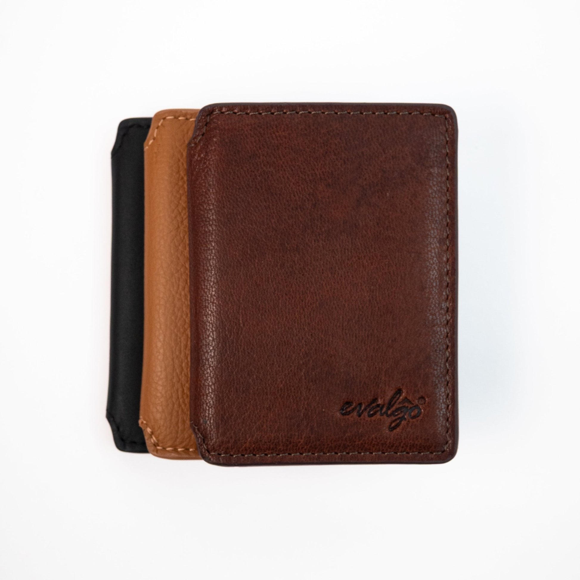 The evalgo® Snap — Slim Magnetic Top-Grain Leather Wallet - evalgo®