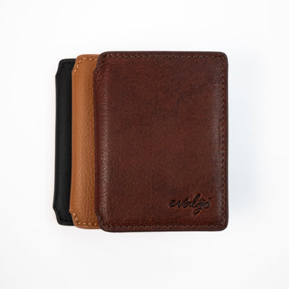 The evalgo® Snap — Slim Magnetic Top-Grain Leather Wallet - evalgo®