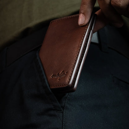 The evalgo® Snap — Slim Magnetic Top-Grain Leather Wallet - evalgo®